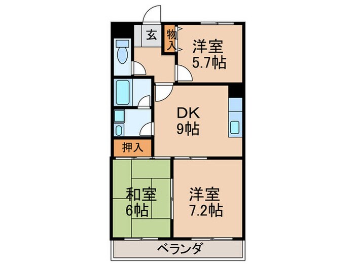 パティオ杁ヶ池の物件間取画像