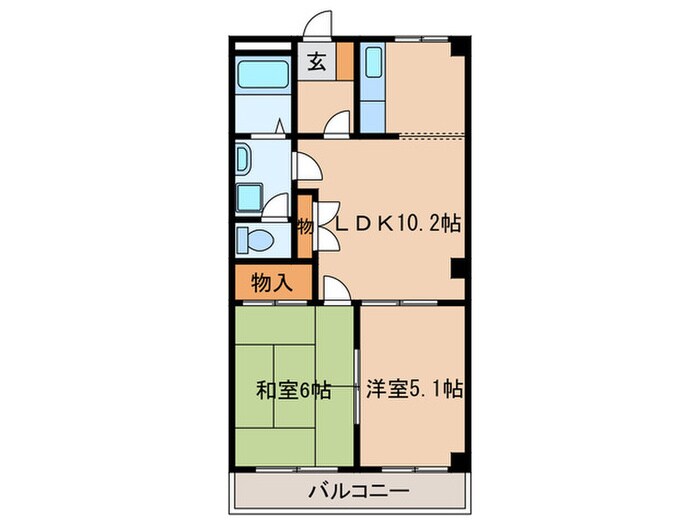 フラワーフレンズの物件間取画像