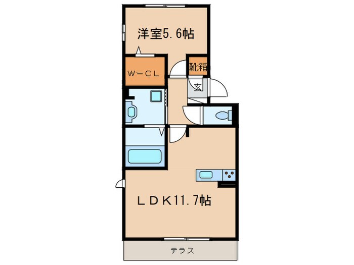ルミエールこがねⅡ　Ｂ棟の物件間取画像