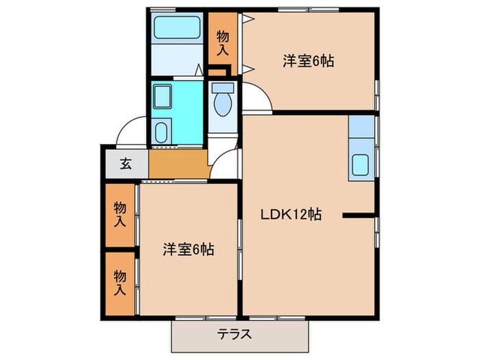 ハーモニーハイツ末広の物件間取画像