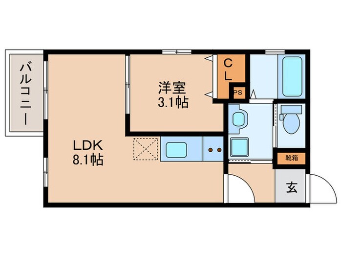 SELENITE平安通駅前の物件間取画像
