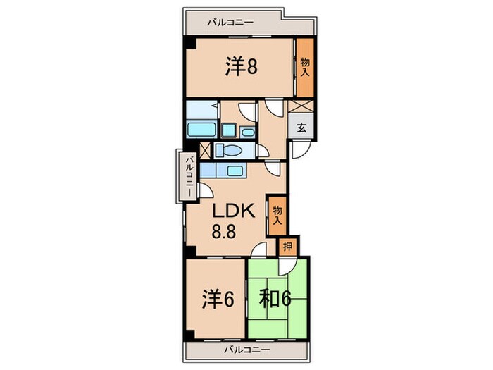 メゾンオサダの物件間取画像