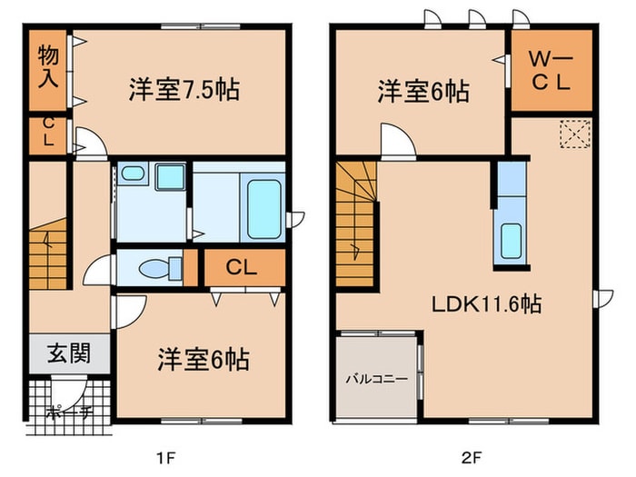 扶桑町コダテックスⅡ　Ｂ棟の物件間取画像