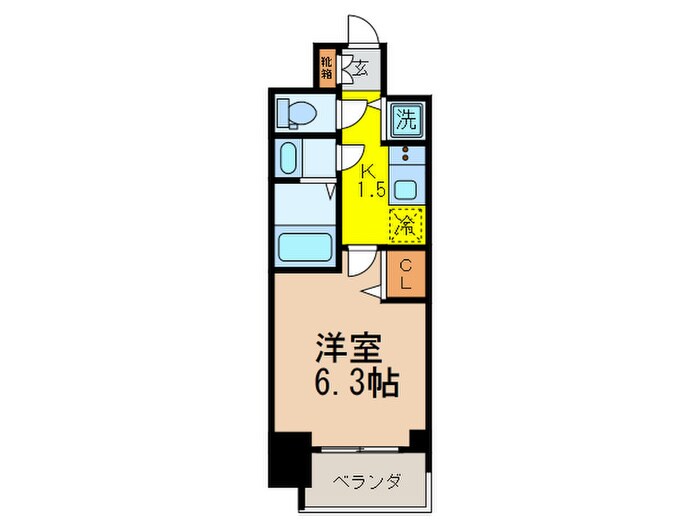 ﾌﾟﾚｻﾝｽ丸の内城雅(1401)の物件間取画像