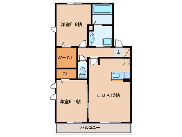 クオーレ　A棟の物件間取画像