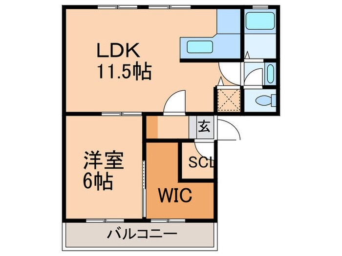 猪子石レックス（４０２）の物件間取画像
