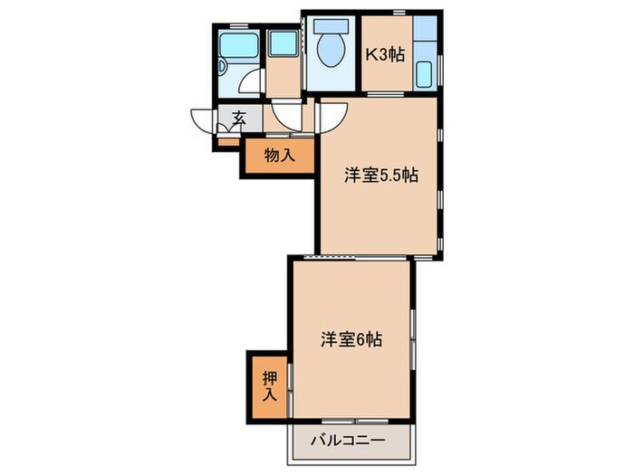 ﾊﾟﾃｲｵ082の物件間取画像
