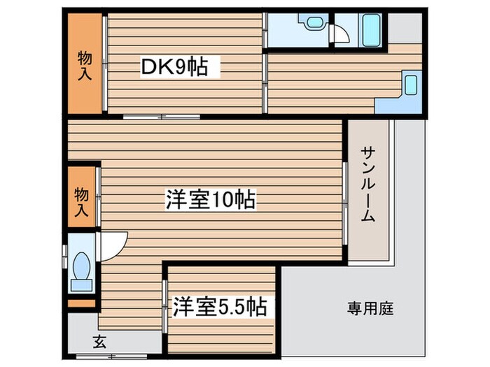 瑞穂区春敲町貸家の物件間取画像