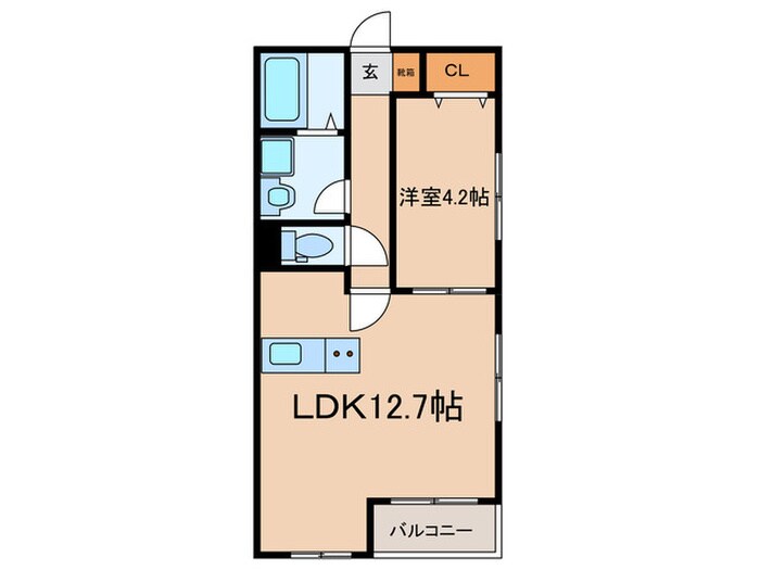 GCDヴィラ荒子の物件間取画像