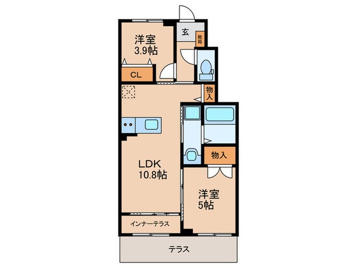 港区東茶屋1丁目新築アパートの物件間取画像