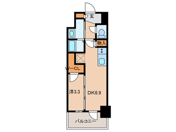 ｴｽﾃﾑｺｰﾄ名古屋新栄Ⅴﾗﾎﾟｰﾙ(202)の物件間取画像