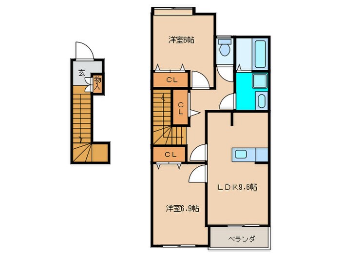 ウエストシティーの物件間取画像