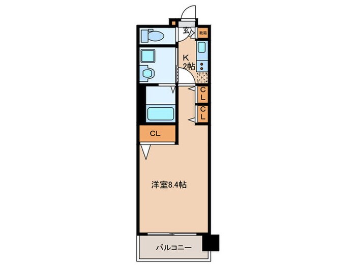 パルティール大曽根（502）の物件間取画像