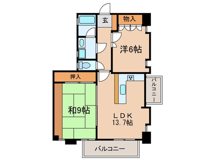 福星マンション　Ａ棟の物件間取画像
