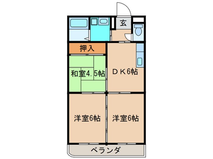 サンライズアサノの物件間取画像