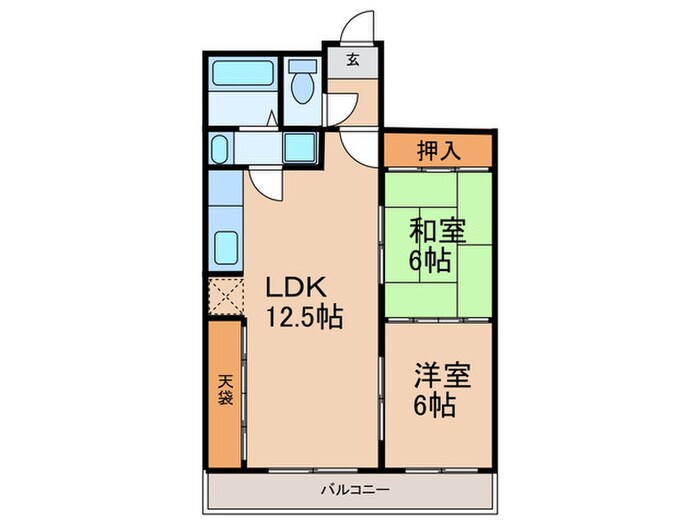 オオタかなれ川ハイツの物件間取画像