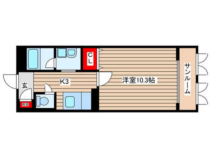 リュ－デスハイムの物件間取画像