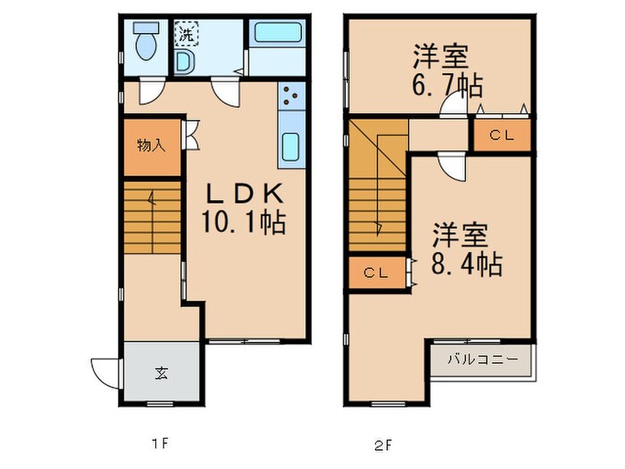 グランシア鹿子の物件間取画像