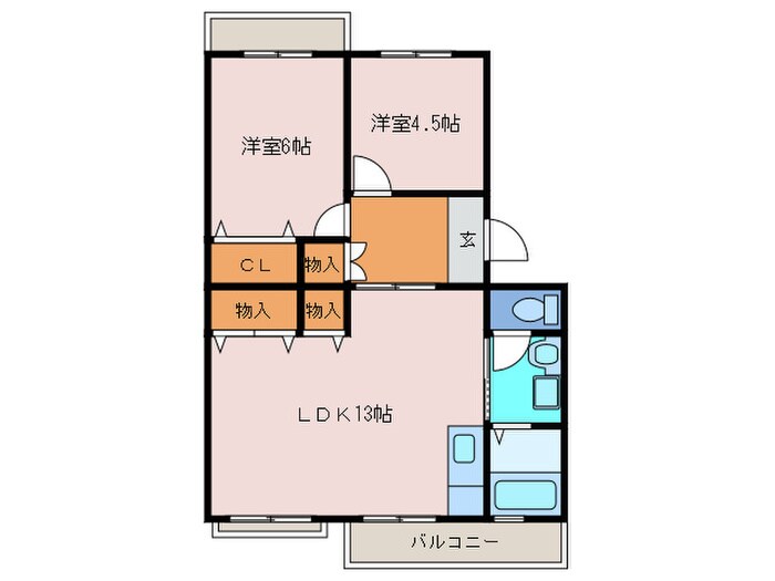 パストラル板倉Ａの物件間取画像