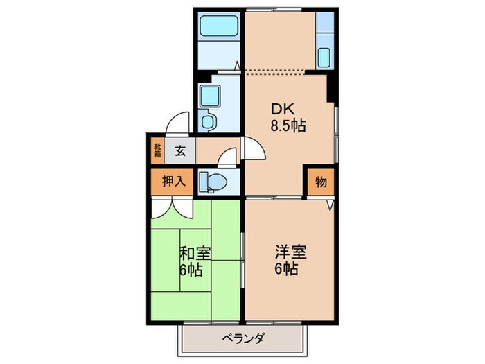 アドミラブール幸　A棟の物件間取画像