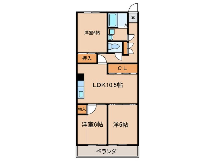サンハイツいずみの物件間取画像