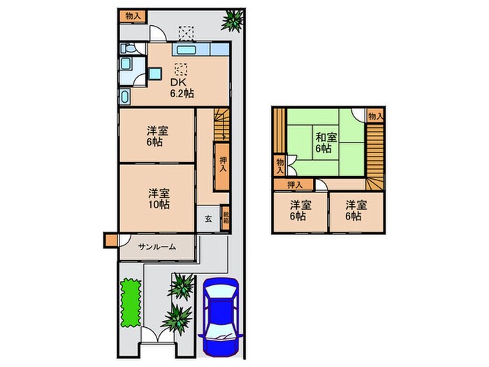 名東区吉田貸家の物件間取画像