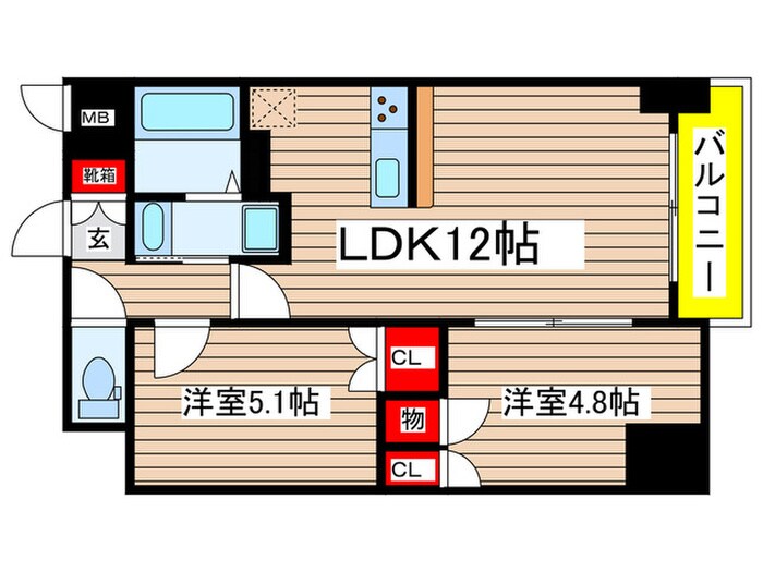 サーティスリー上前津の物件間取画像