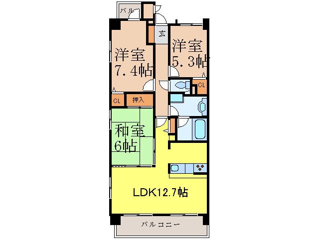 グランド－ル泉の物件間取画像