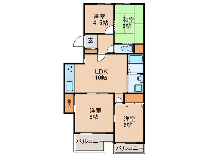 ノ－メルやしろの物件間取画像