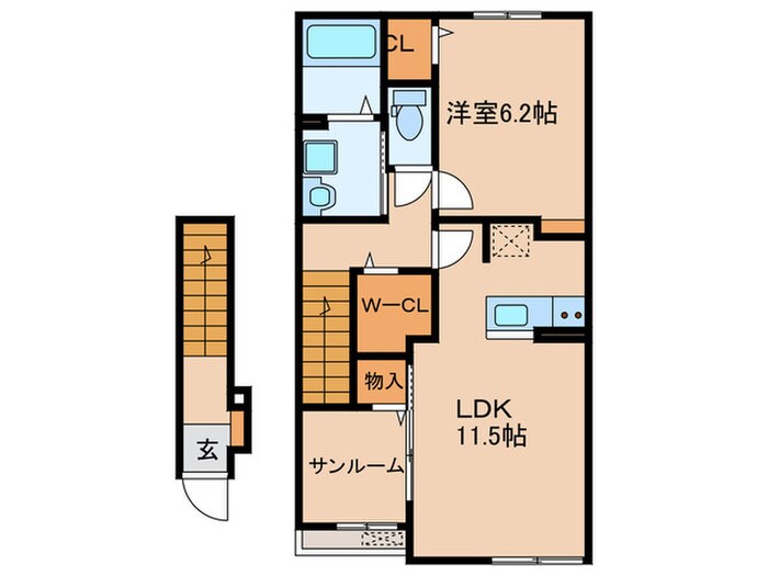 ジィートⅡの物件間取画像