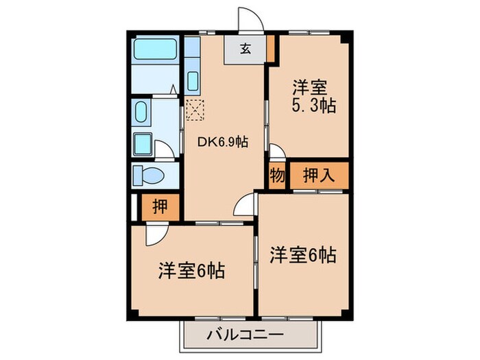 アクティブ河原Ａの物件間取画像