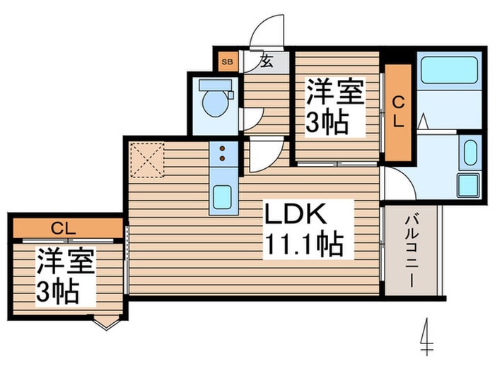 REGALEST妙音通Ⅱの物件間取画像