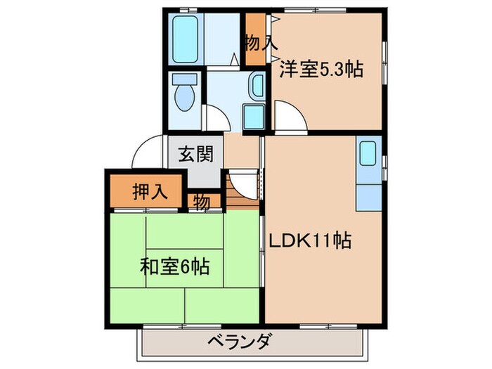 プリミエ－ル堀ノ内Ⅱ棟の物件間取画像