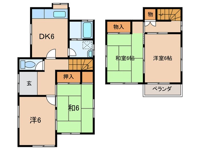 山中様貸家の物件間取画像