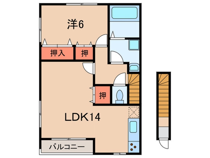 ｱﾝﾌﾟﾙ-ﾙ　ﾘ-ﾌﾞﾙ　QUATREの物件間取画像