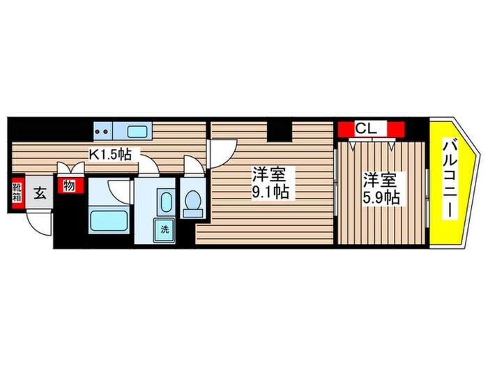 ヴァンキッシュの物件間取画像