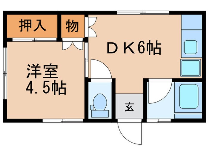 コーポ藤の物件間取画像