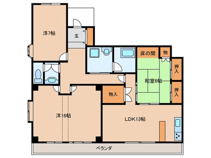 コンフォート２１の物件間取画像