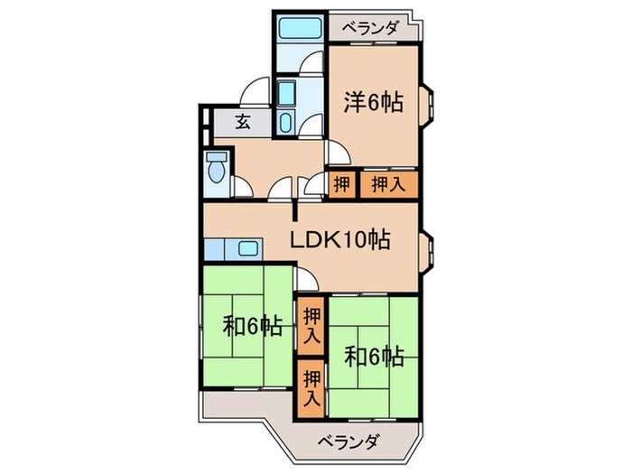 ヴィラサンシャイン２の物件間取画像