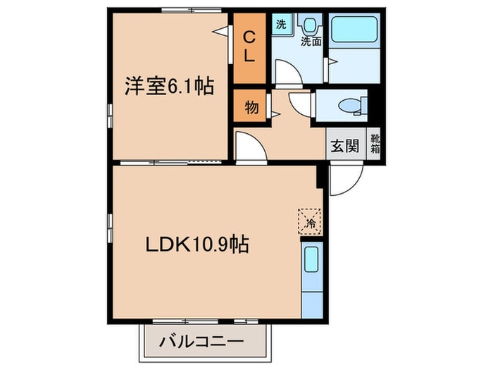 プラムアベニュ－の物件間取画像