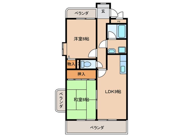 第２かつやビルの物件間取画像