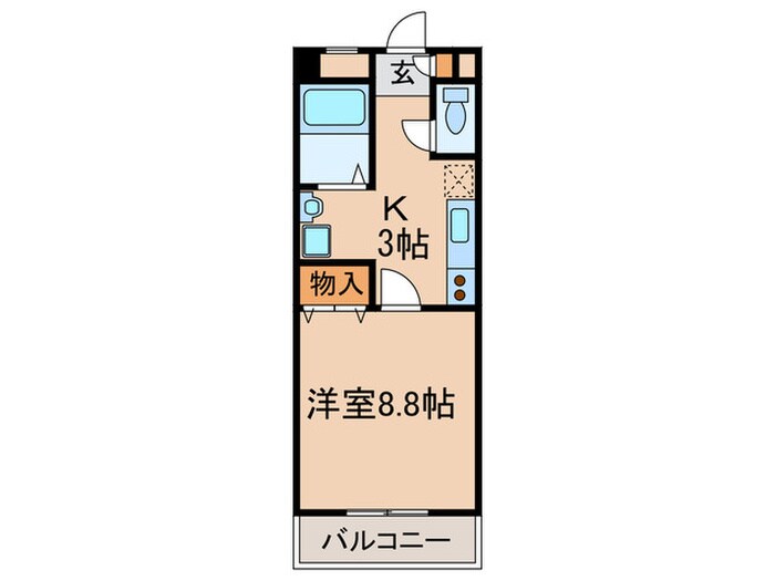 la tie 上社の物件間取画像