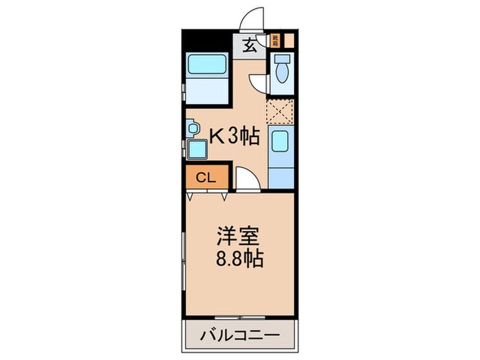 la tie 上社の物件間取画像