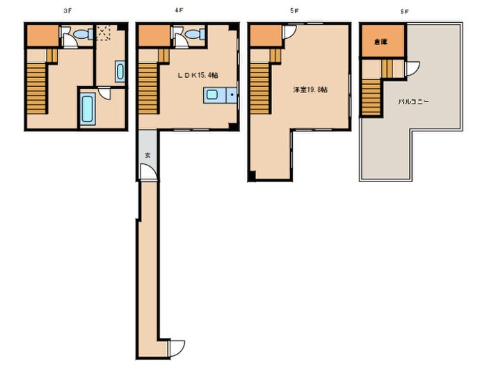 アコテパリジェンヌの物件間取画像