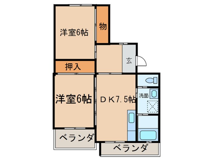 サンハイツひさしの物件間取画像