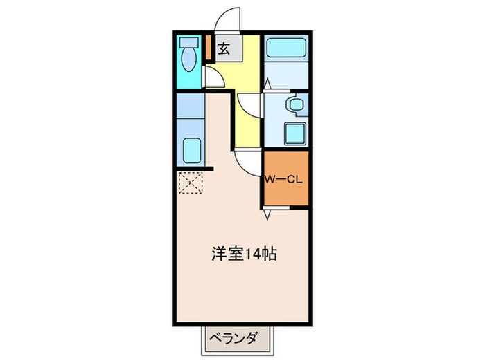 キャッスルコ－トウシダＢ棟の物件間取画像