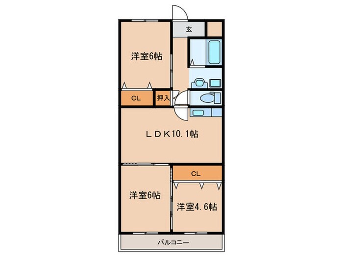 ダイヤモンド岩倉の物件間取画像
