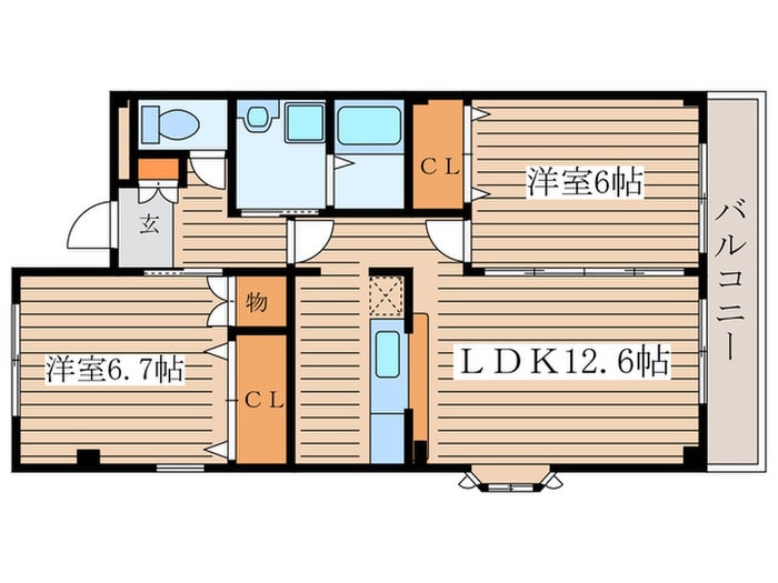 クオ－レ鶴里の物件間取画像