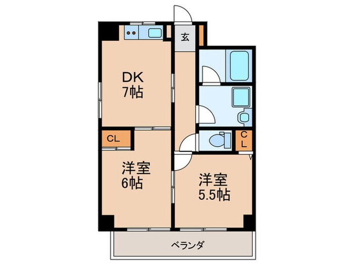 クレ－ルＫの物件間取画像