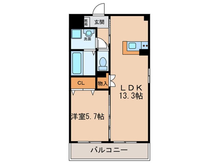 エルフィン昭和橋通の物件間取画像